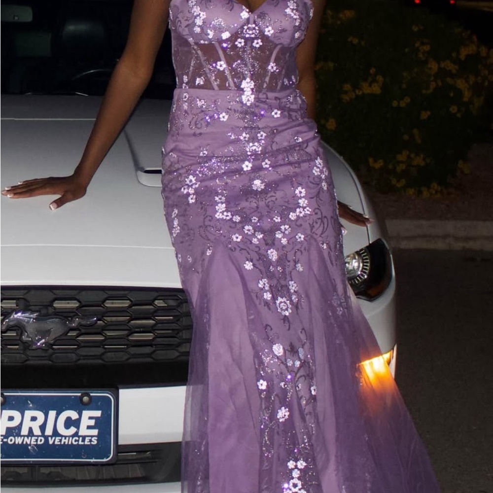Elegant Purple Evening Gown